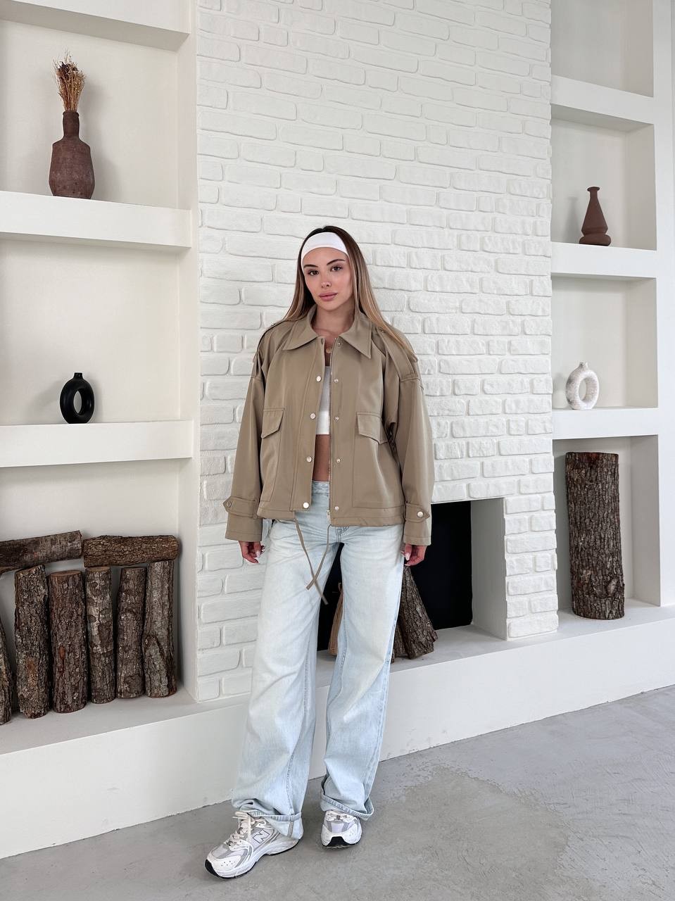 Oversize Ceket Bej