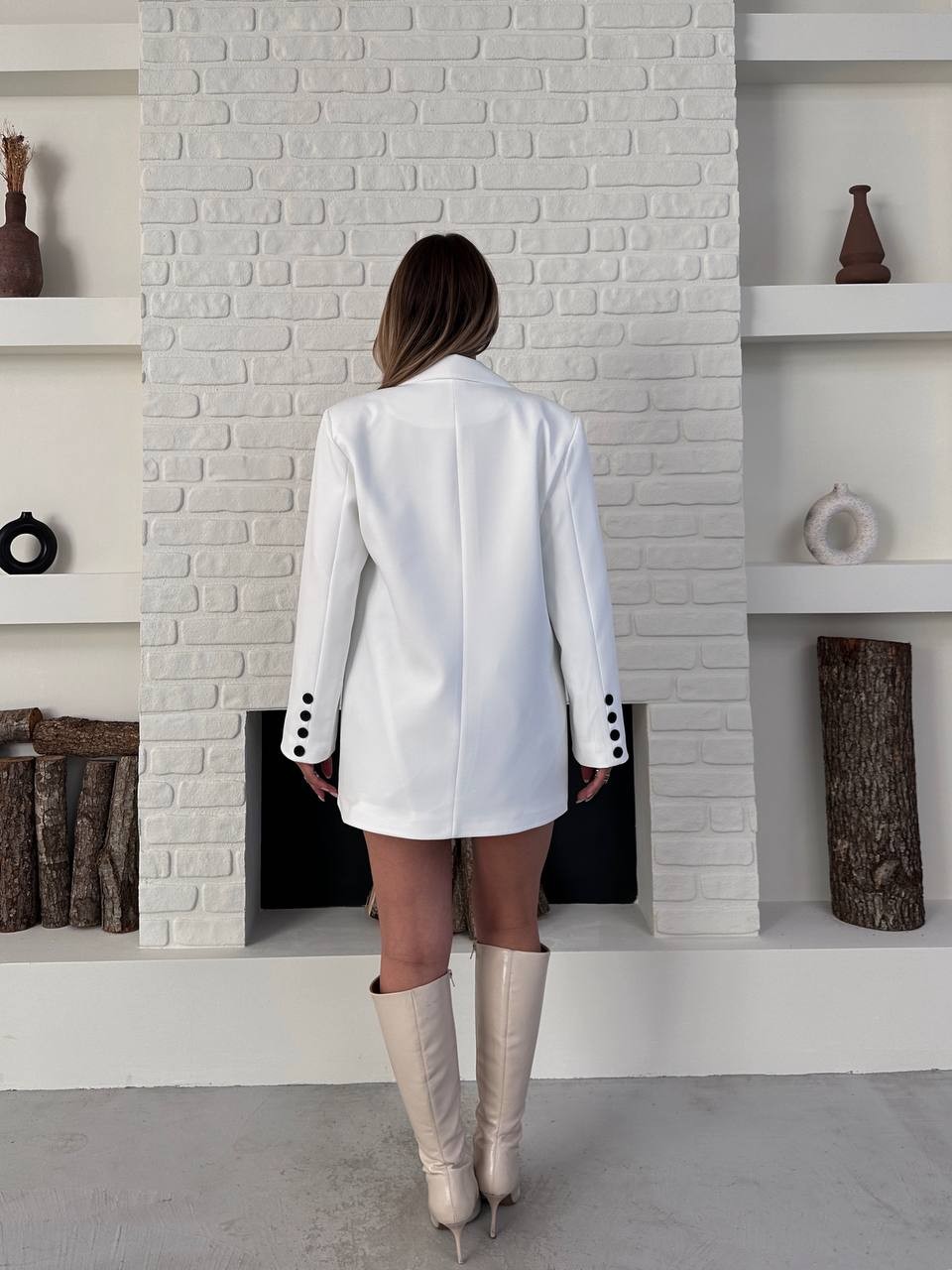 Blazer Ceket Beyaz