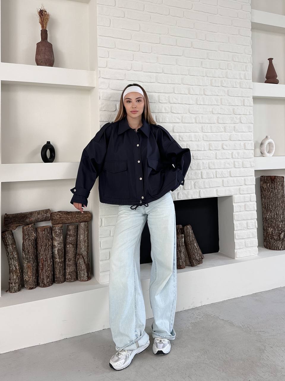 Oversize Ceket Lacivert