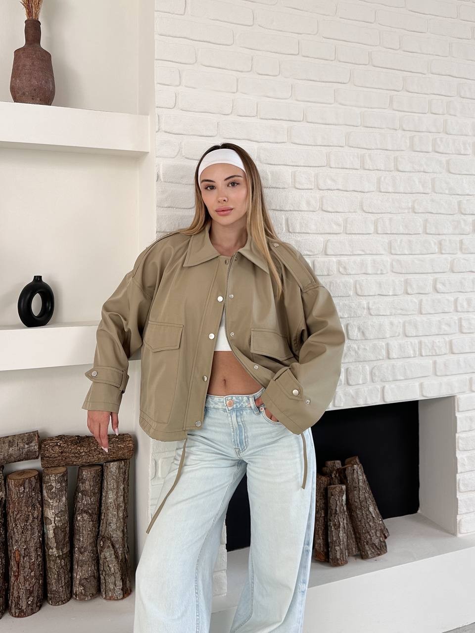 Oversize Ceket Bej