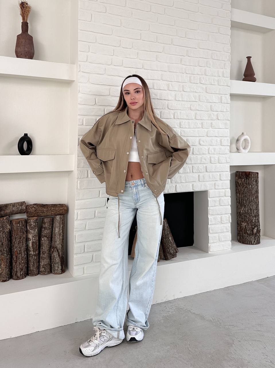 Oversize Ceket Bej