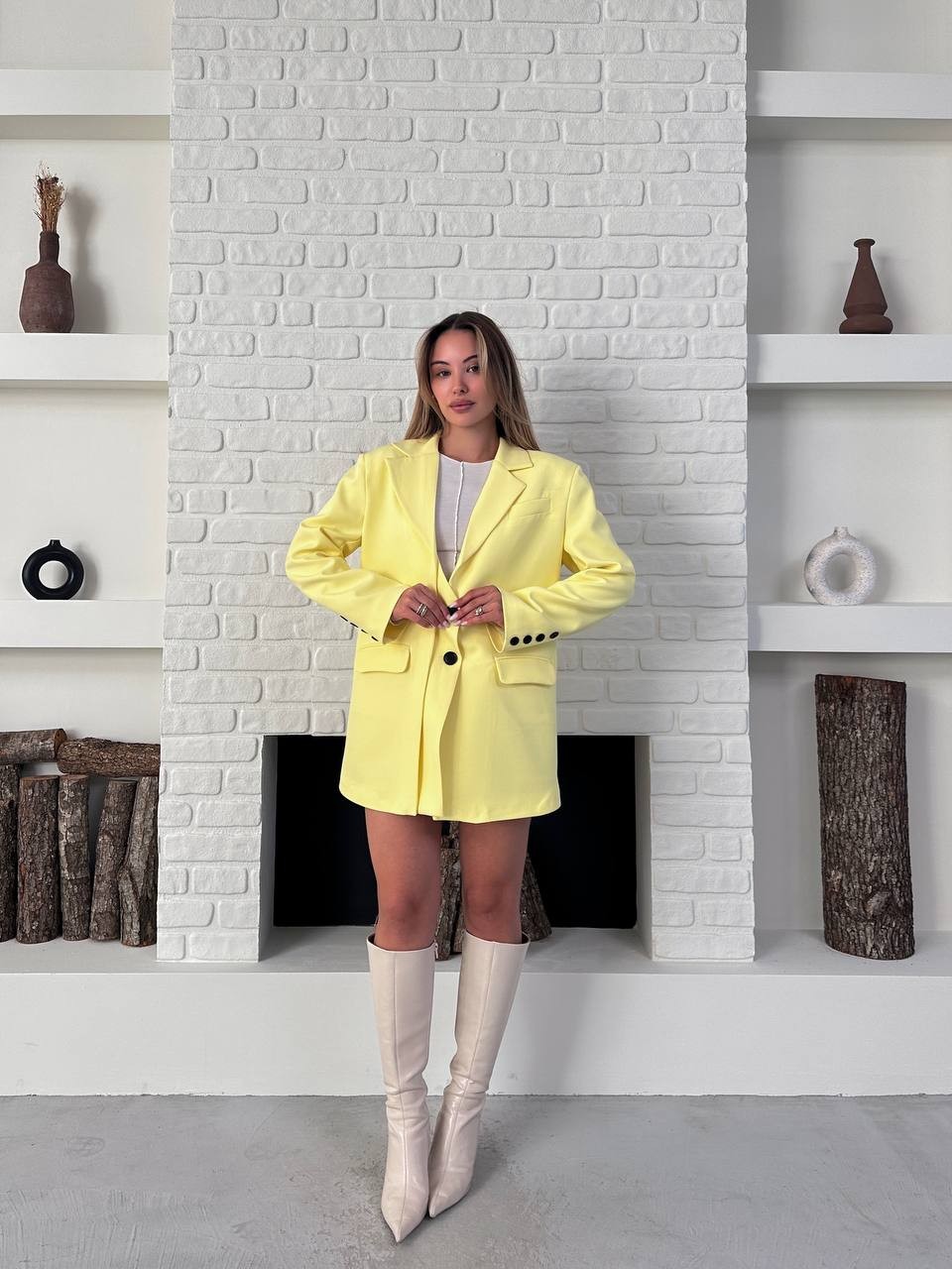 Blazer Ceket Sarı