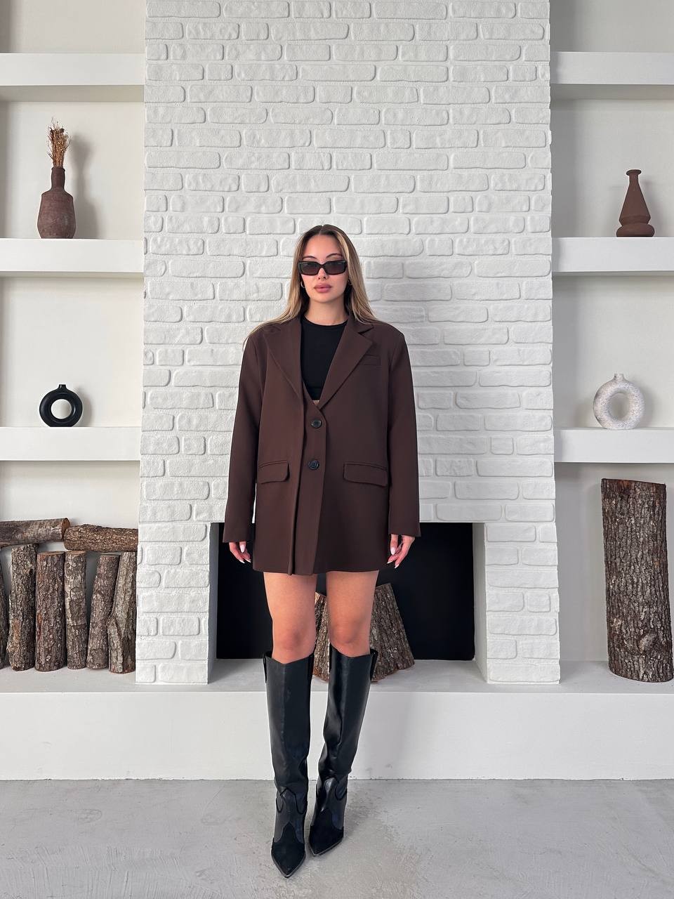 Blazer Ceket Kahverengi