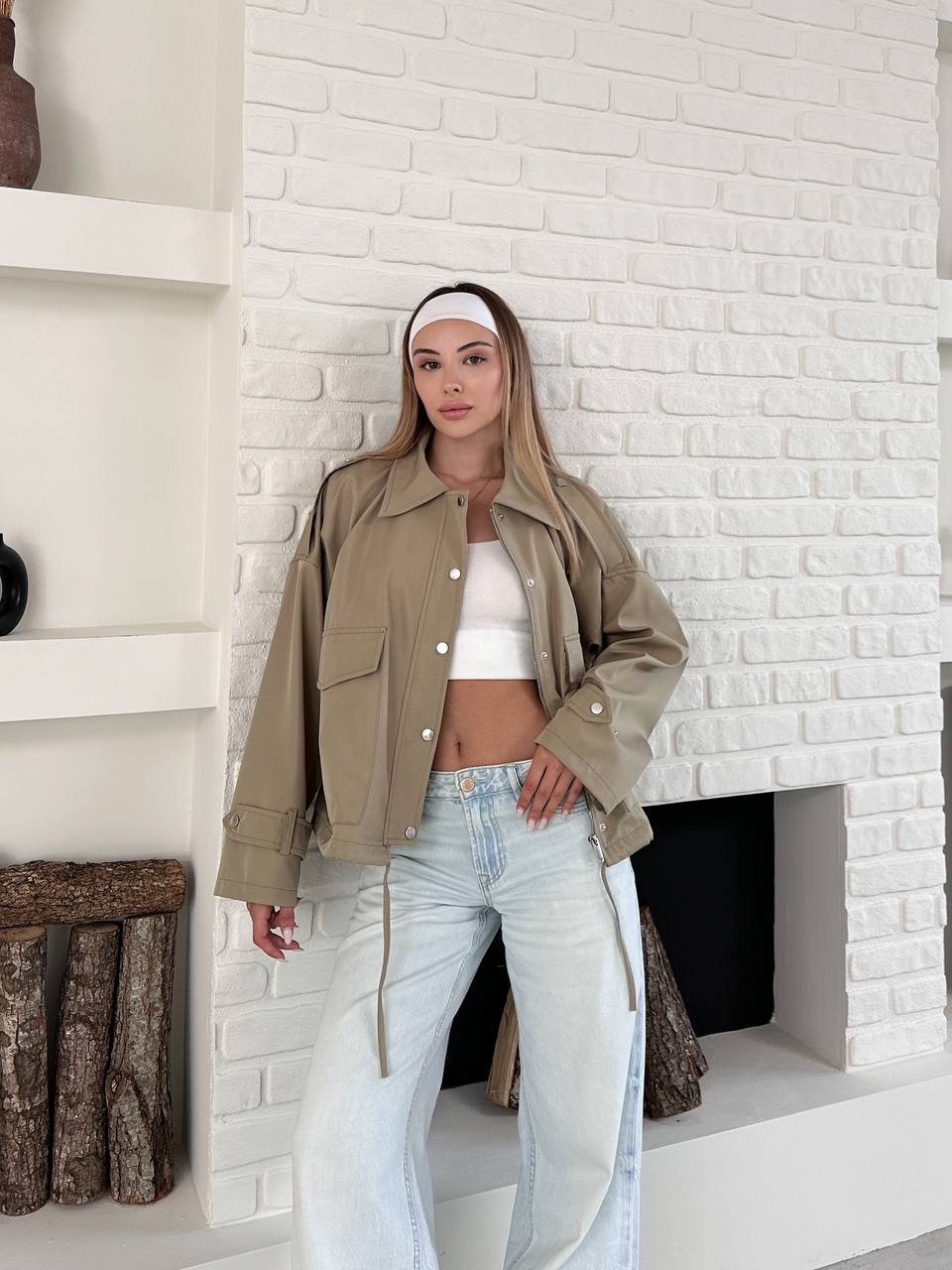 Oversize Ceket Bej