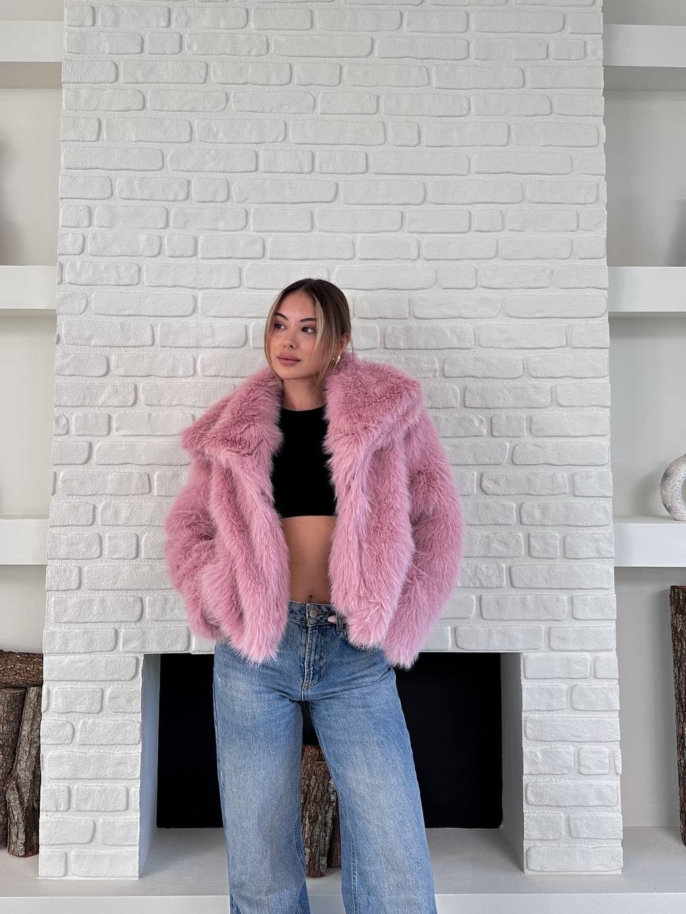 Kürk Ceket Pembe