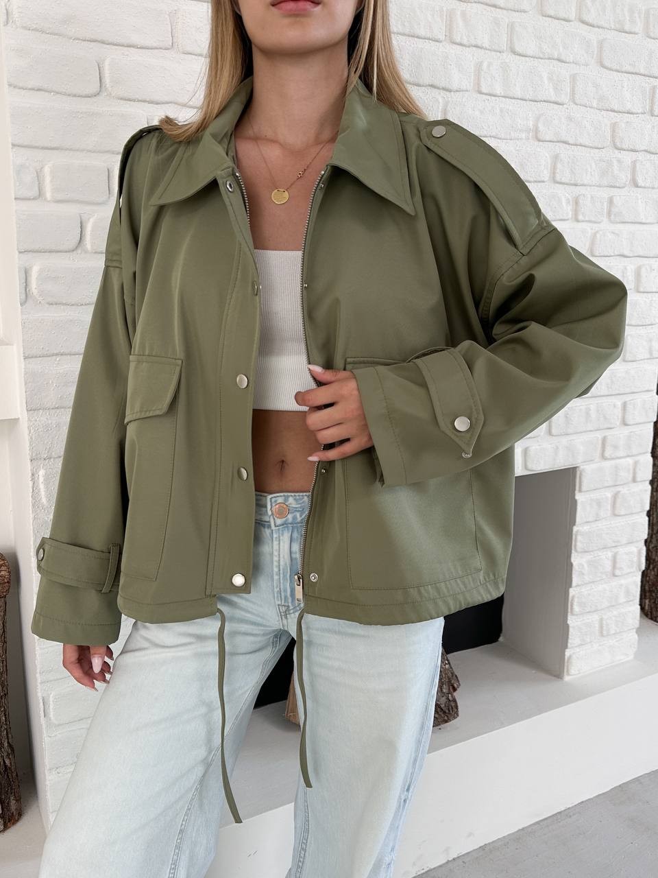 Oversize Ceket Haki