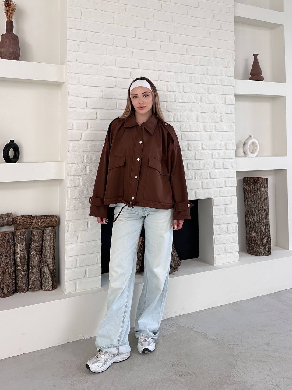 Oversize Ceket Kahverengi