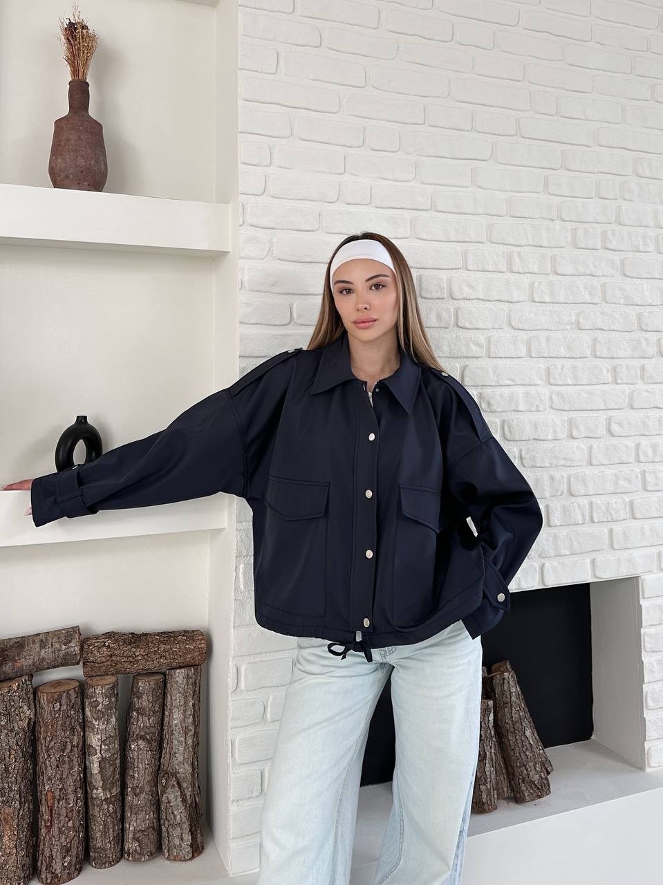Oversize Ceket Lacivert