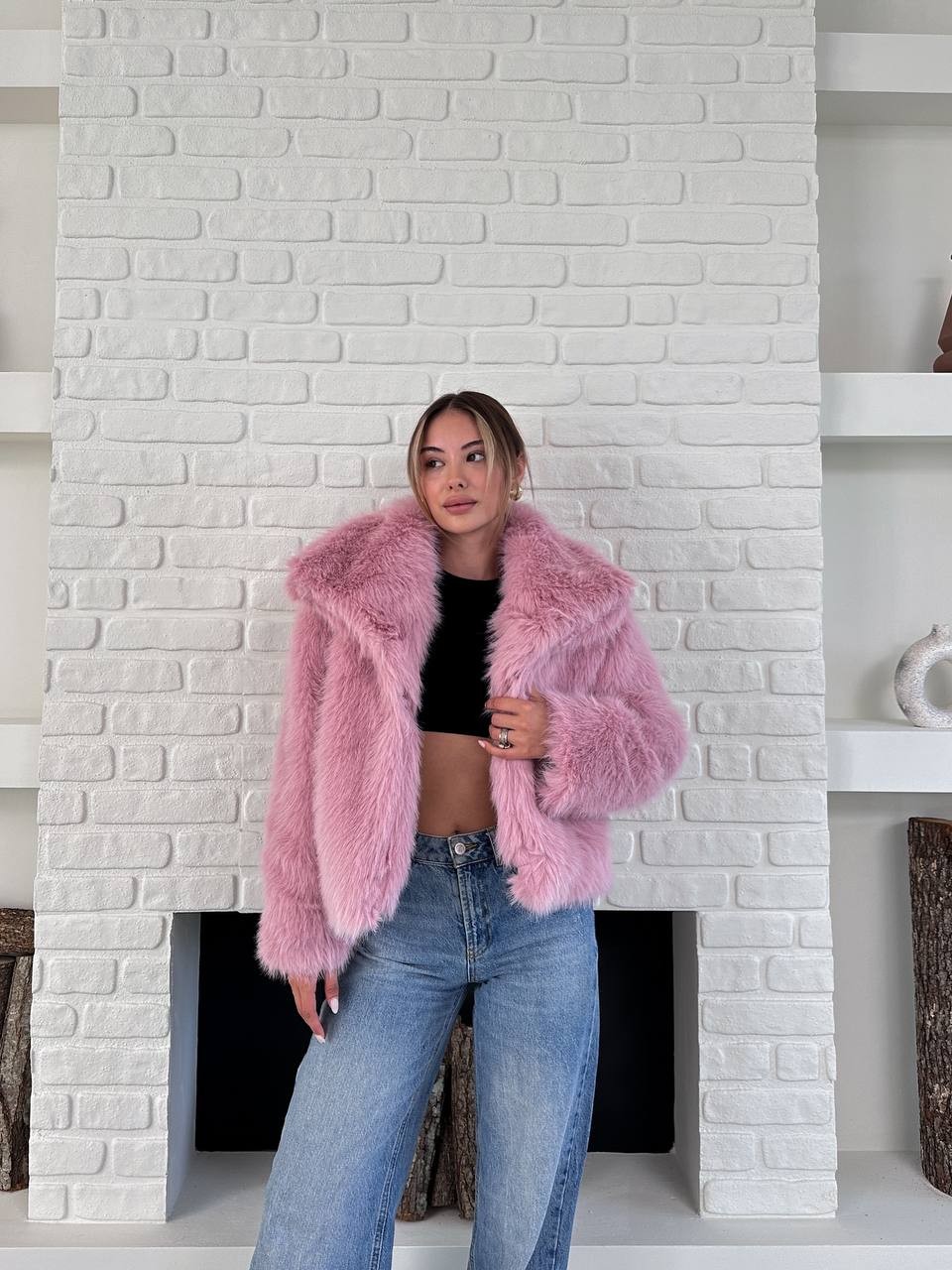 Kürk Ceket Pembe