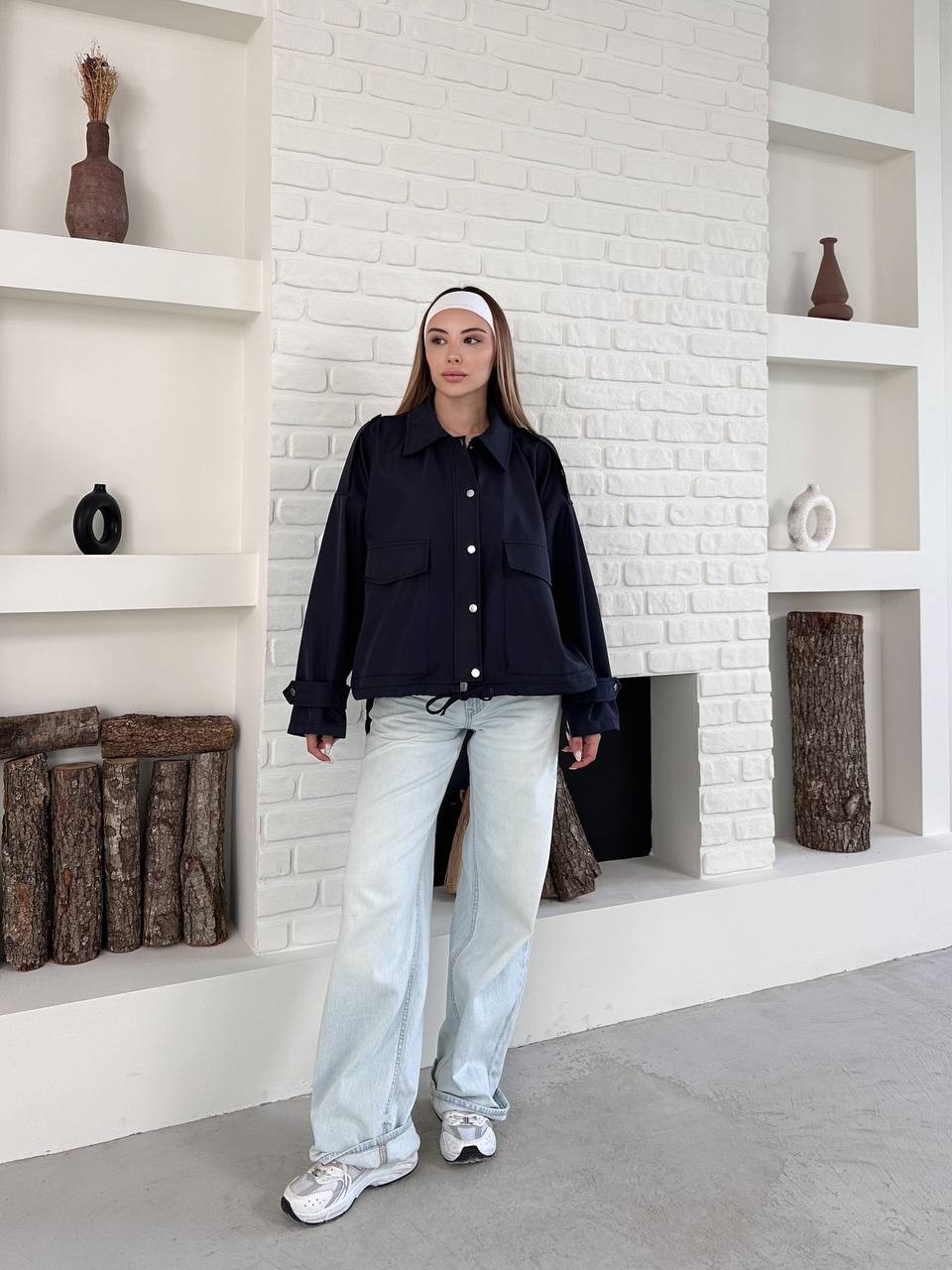 Oversize Ceket Lacivert