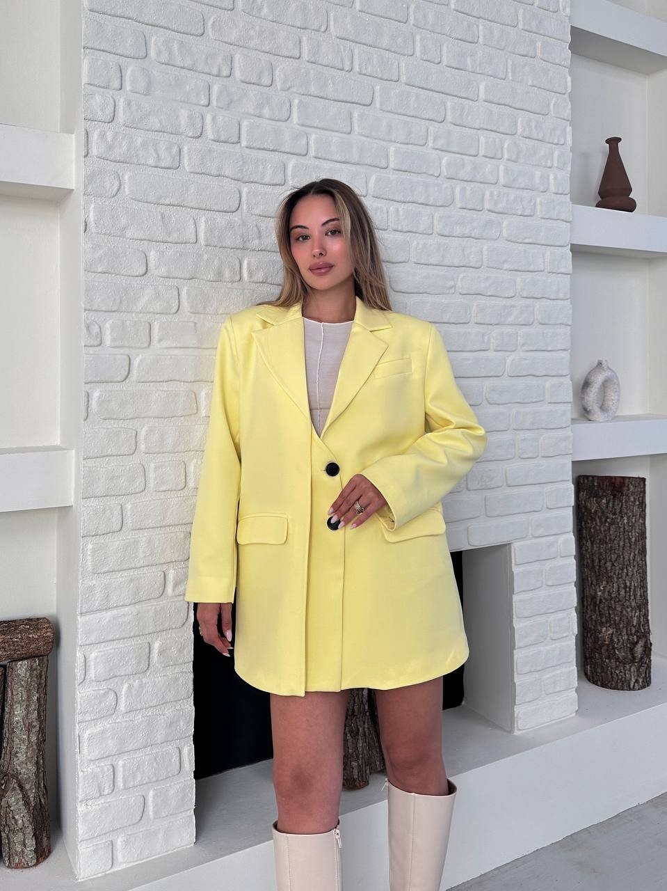 Blazer Ceket Sarı