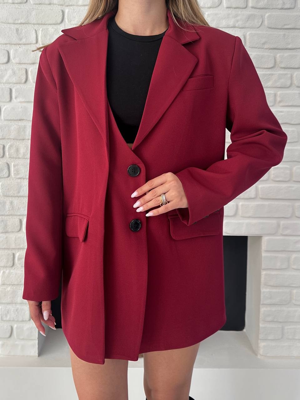 Blazer Ceket Kırmızı