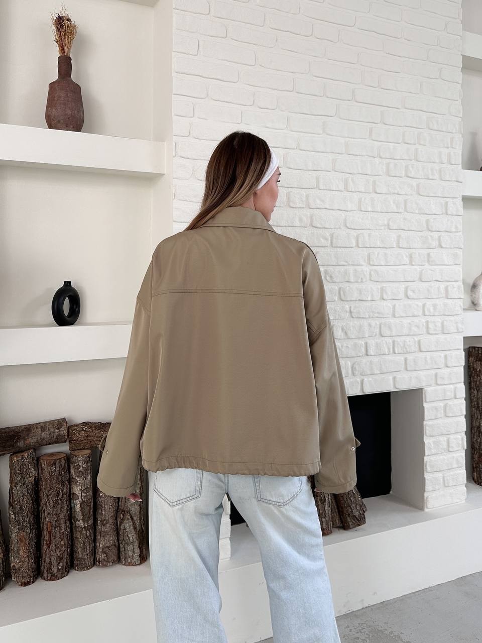 Oversize Ceket Bej