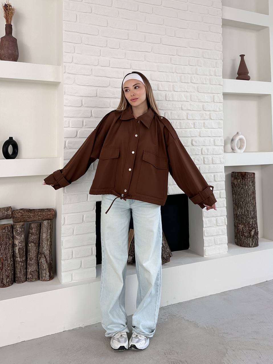 Oversize Ceket Kahverengi