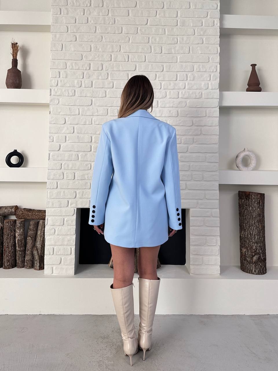 Blazer Ceket Bebe Mavisi