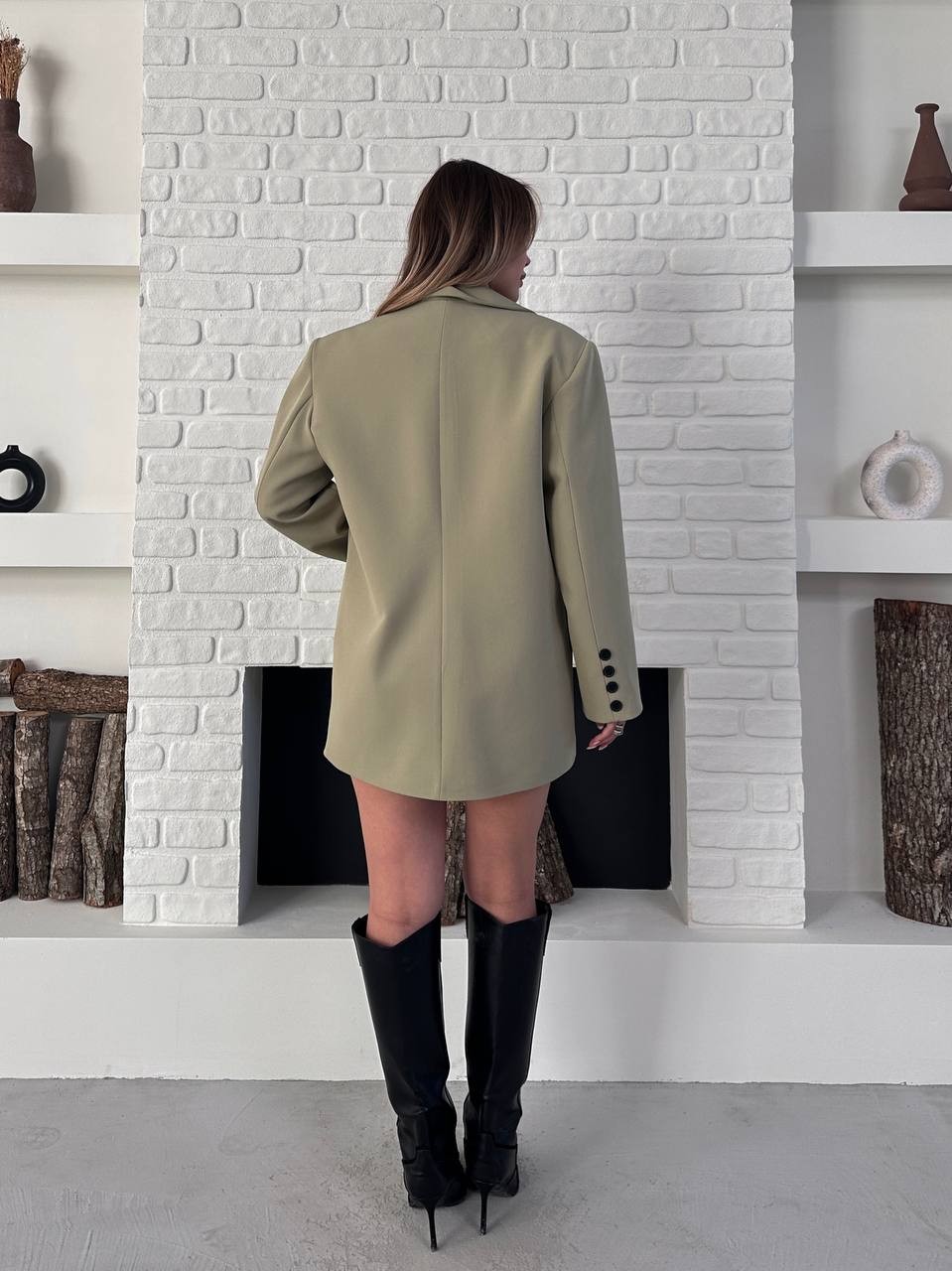 Blazer Ceket Fıstık Yeşili