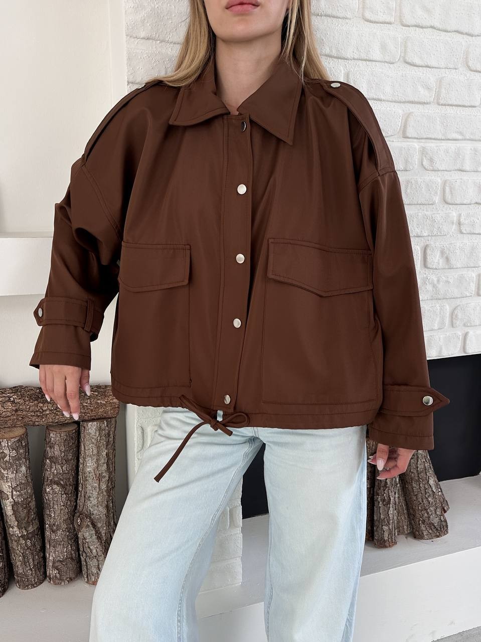 Oversize Ceket Kahverengi