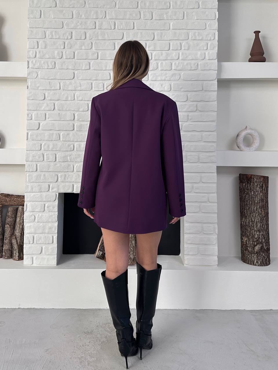 Blazer Ceket Mor