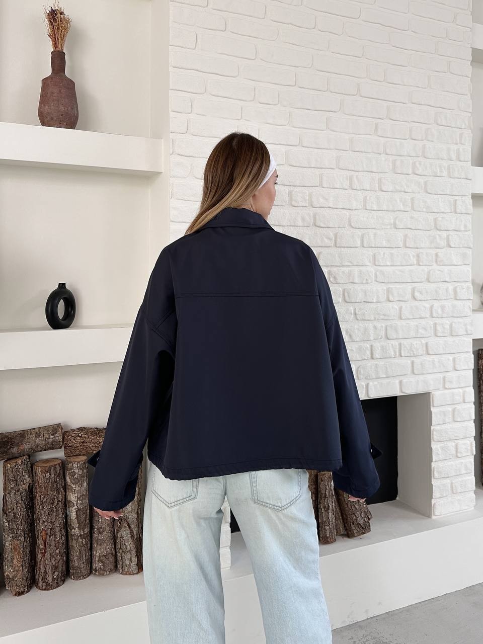Oversize Ceket Lacivert