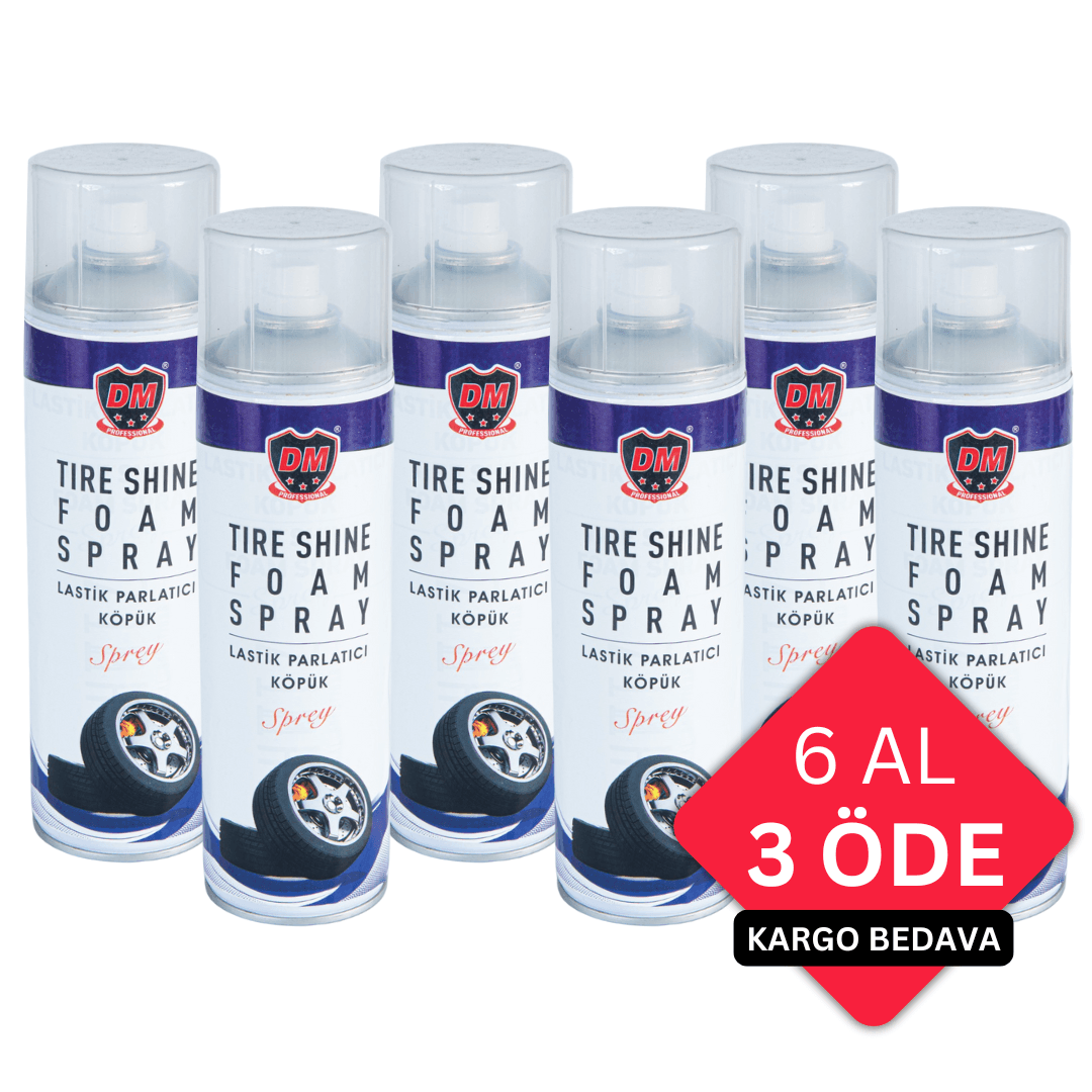 Lastik Parlatıcı Koruyucu Sprey 500 ml 🎁 6 Adet Al, 3 Öde!