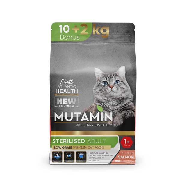 North Atlantic Health Somonlu Kısır Kedi Maması Kilitsiz Poşet 10+2 kg Hediye