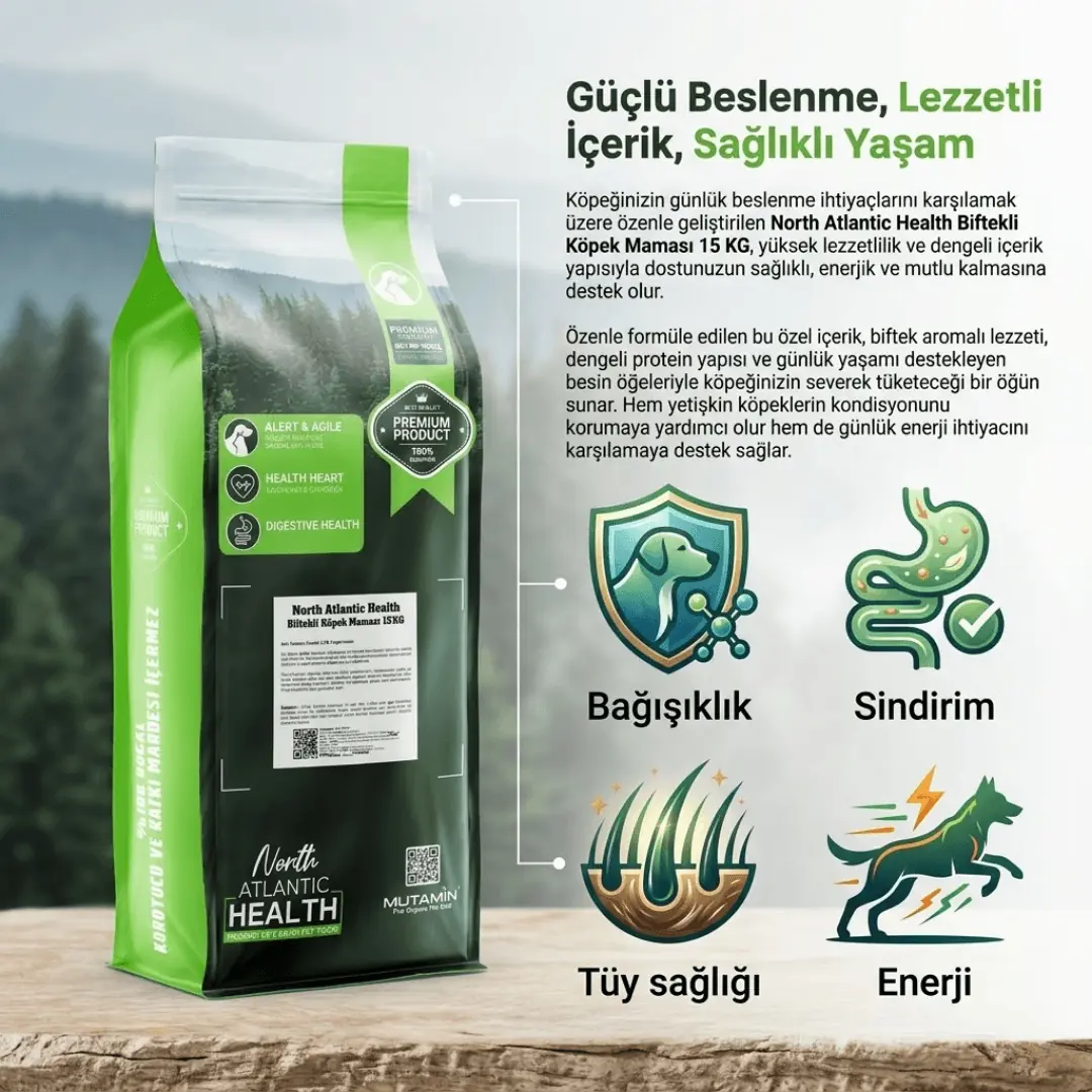 North Atlantic Health Biftekli Köpek Maması 15KG