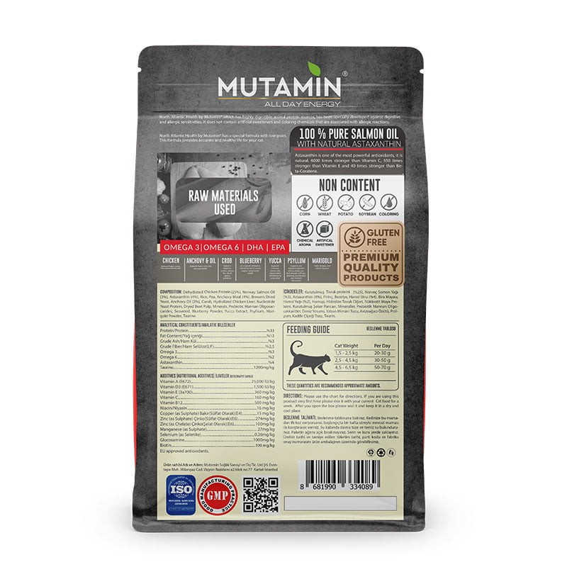 North Atlantic Health Tavuklu Yetişkin Kedi Maması 12KG Kilitli Poşet
