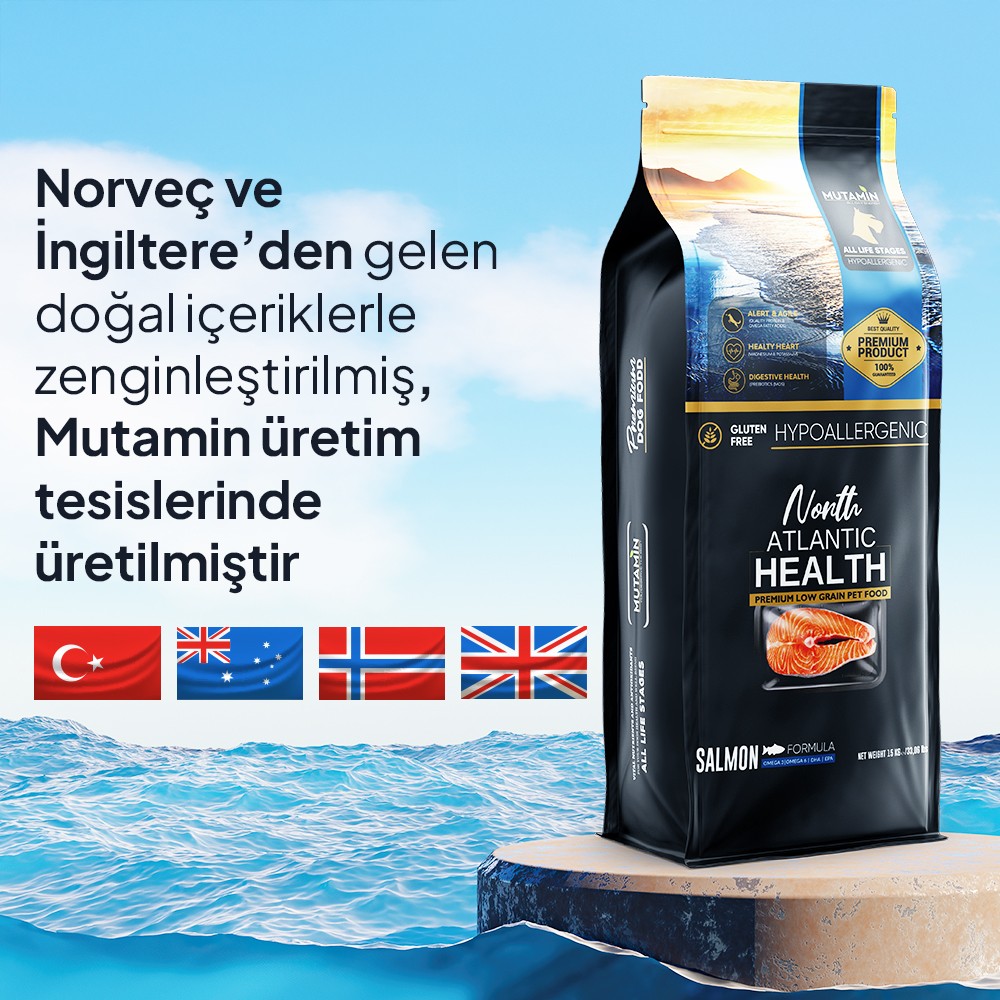 North Atlantic Health Somonlu Köpek Maması 15KG - Hipoalerjenik ve Prebiyotikli