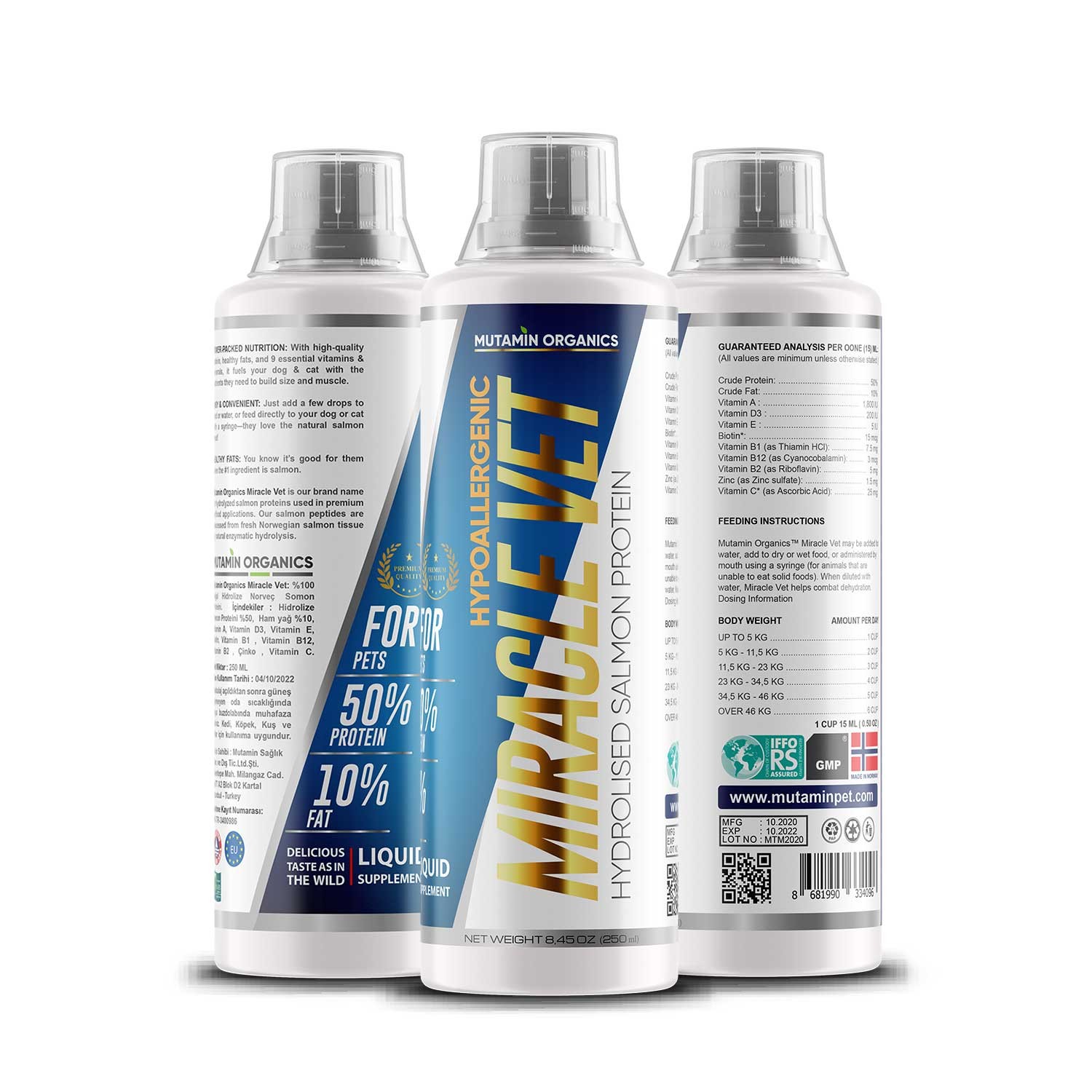 Mutamin Miraclevet Hidrolize Somon Proteini 250ML