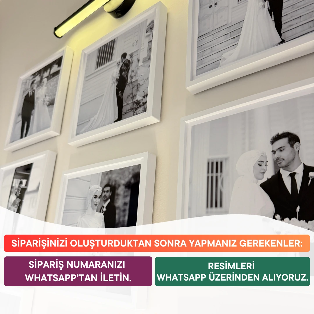 Yapışan Kare Çerçeve Aplik Hediye 20x20cm