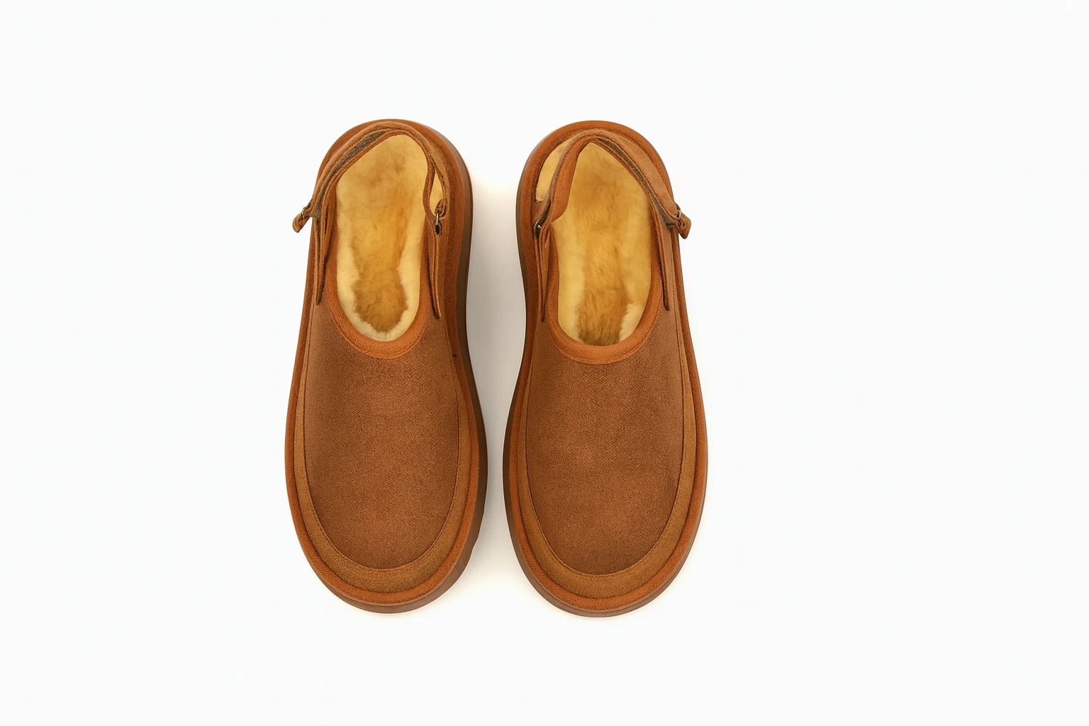 Kadın Kürklü Camel Kışlık Sandalet Terlik