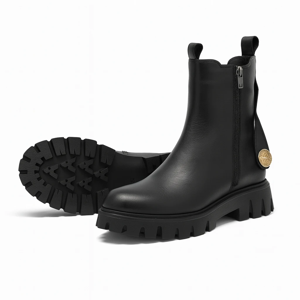 Kadın Siyah Hakiki Süet Deri Chelsea Bot 