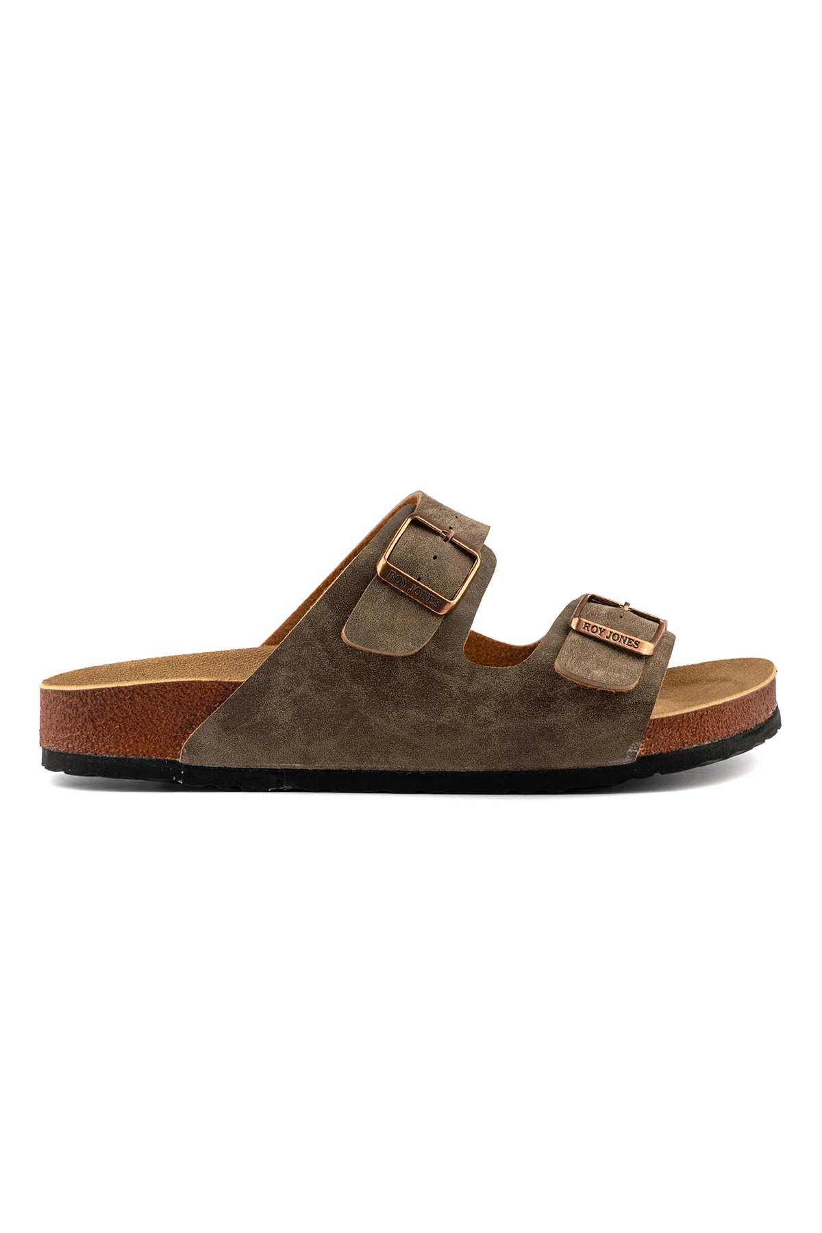 Kadın Ortopedik Tabanlı Çift Bantlı Tokalı Günlük Ev ve Dışarı Terliği