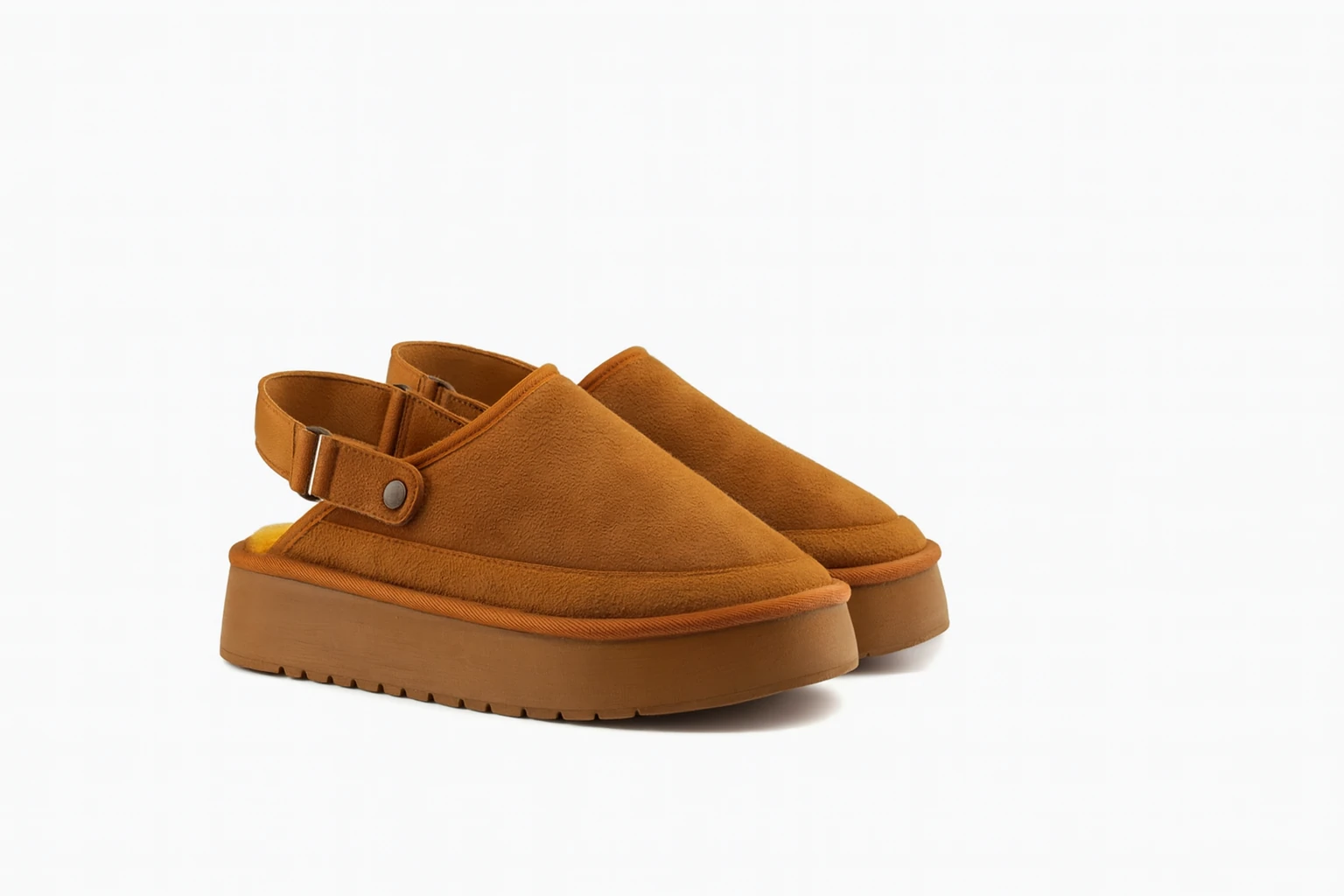 Kadın Kürklü Camel Kışlık Sandalet Terlik