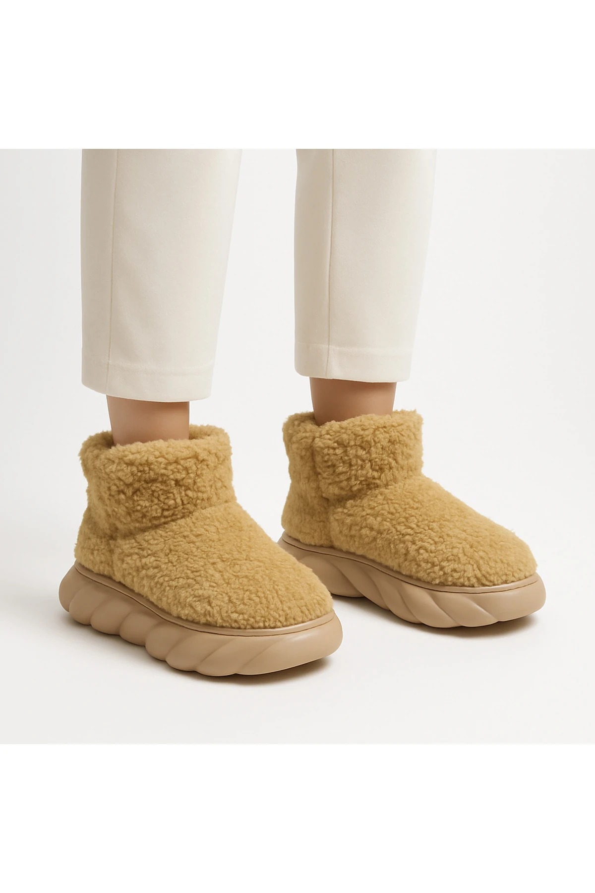 Kadın Panduf Kışlık Sıcak Tutan Ortapedik Ev Ayakkabısı