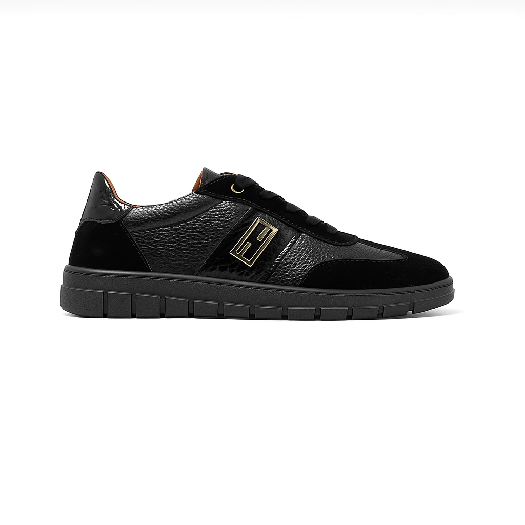 Kadın Siyah Deri Sneaker