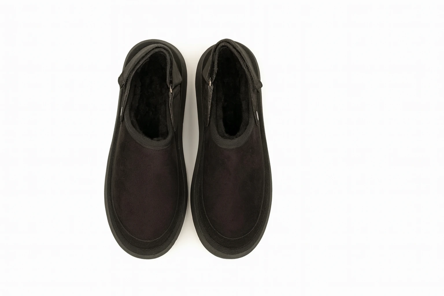 Kadın Kürklü Siyah Kışlık Sandalet Terlik