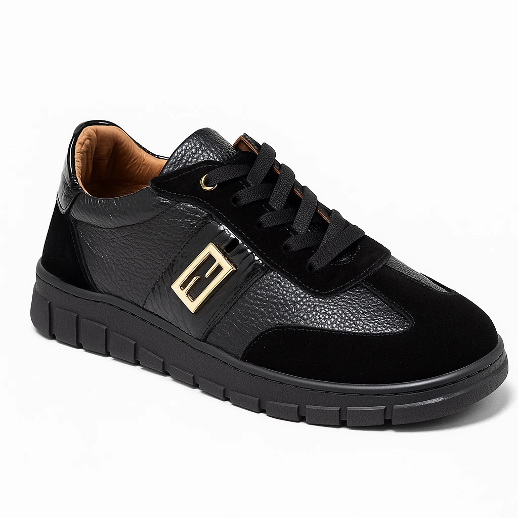 Kadın Siyah Deri Sneaker