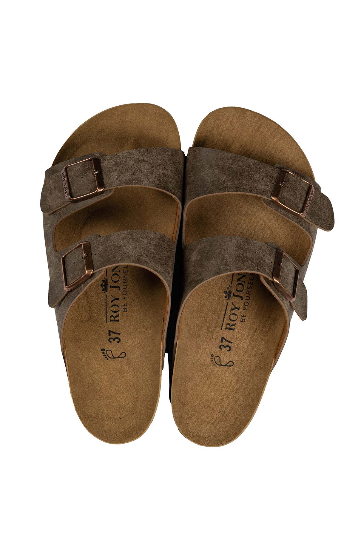 Kadın Ortopedik Tabanlı Çift Bantlı Tokalı Günlük Ev ve Dışarı Terliği