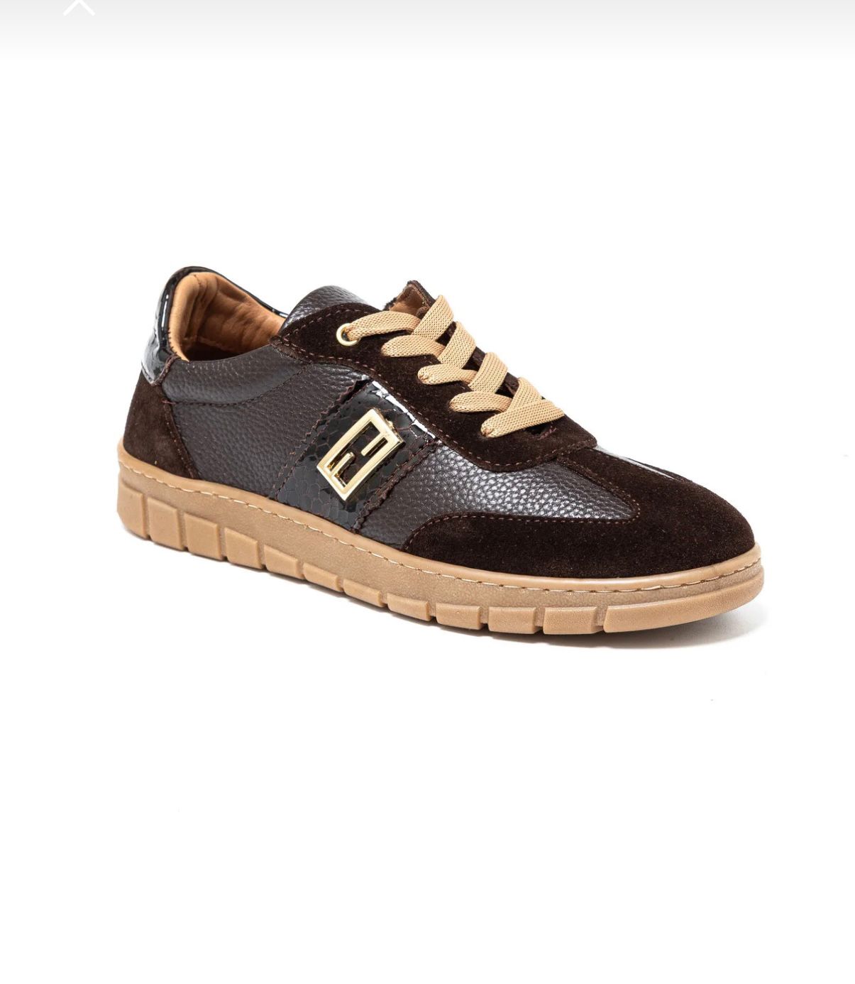 Kadın Kahverengi Deri Sneaker 