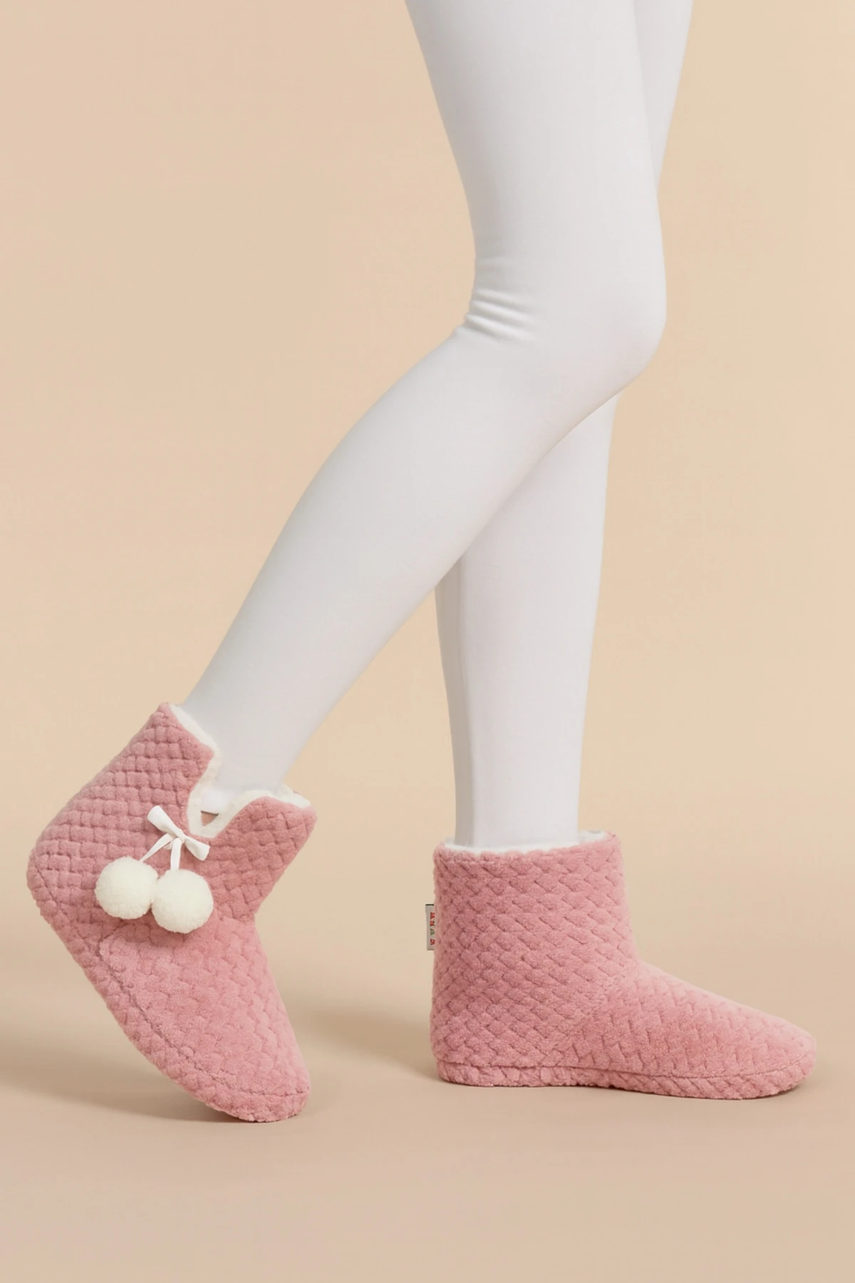 Kadın Zigzag Desenli Kışlık Panduf