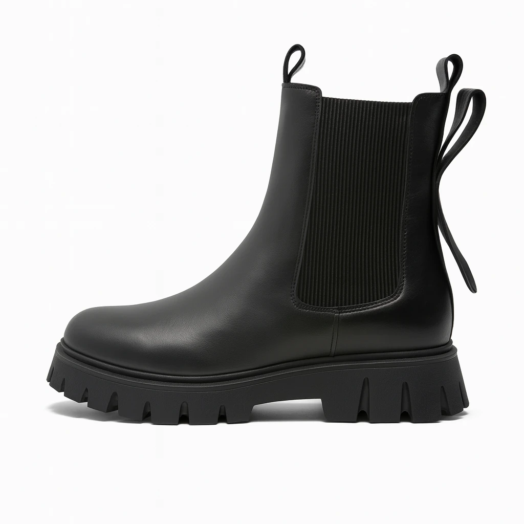 Kadın Siyah Hakiki Süet Deri Chelsea Bot 