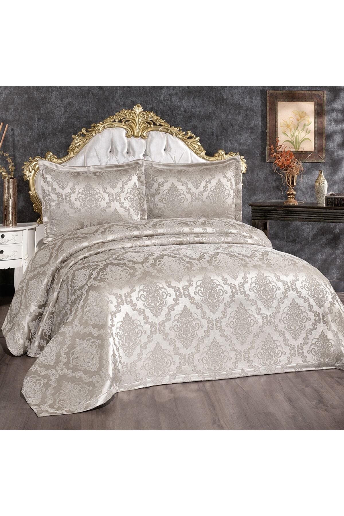 Helios Mink Double Chenille Pique Bedspread