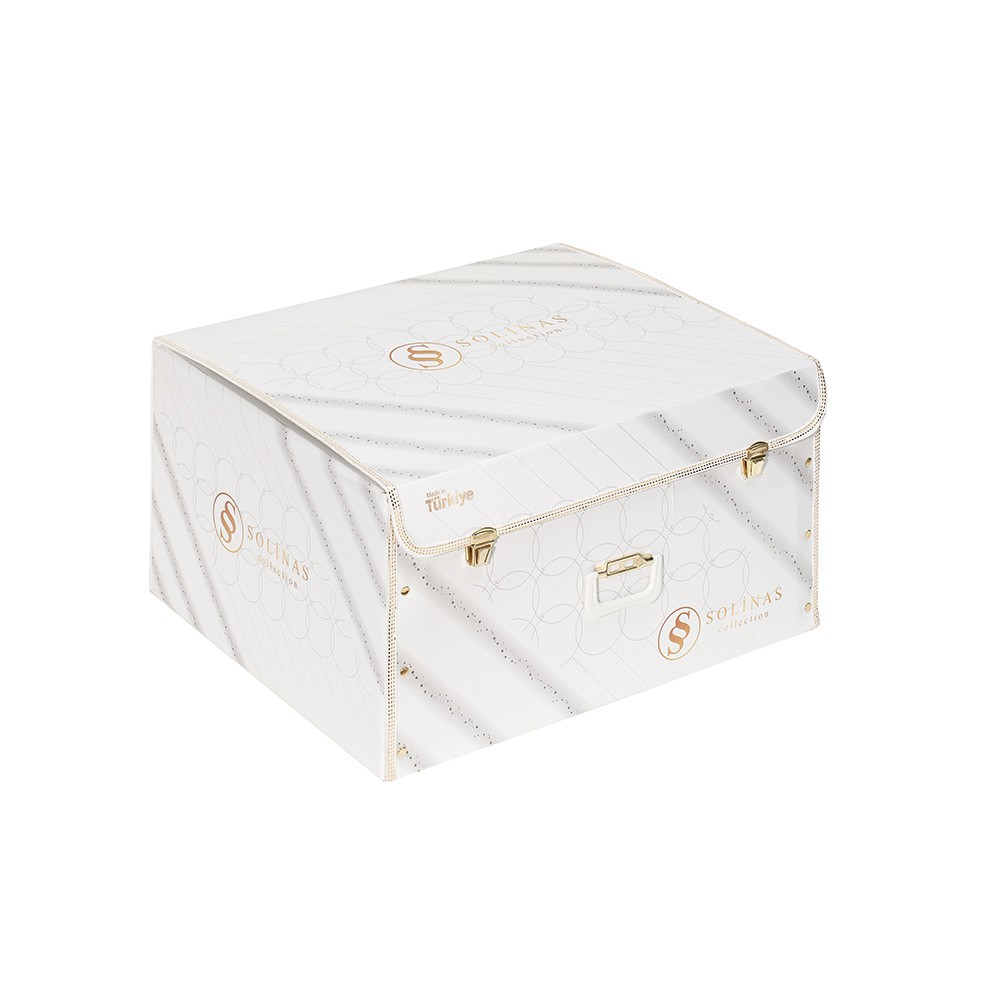 Solinas Collection Valentina Kahve - Gold Simli Çeyizlik Çift Kişilik Yatak Örtüsü