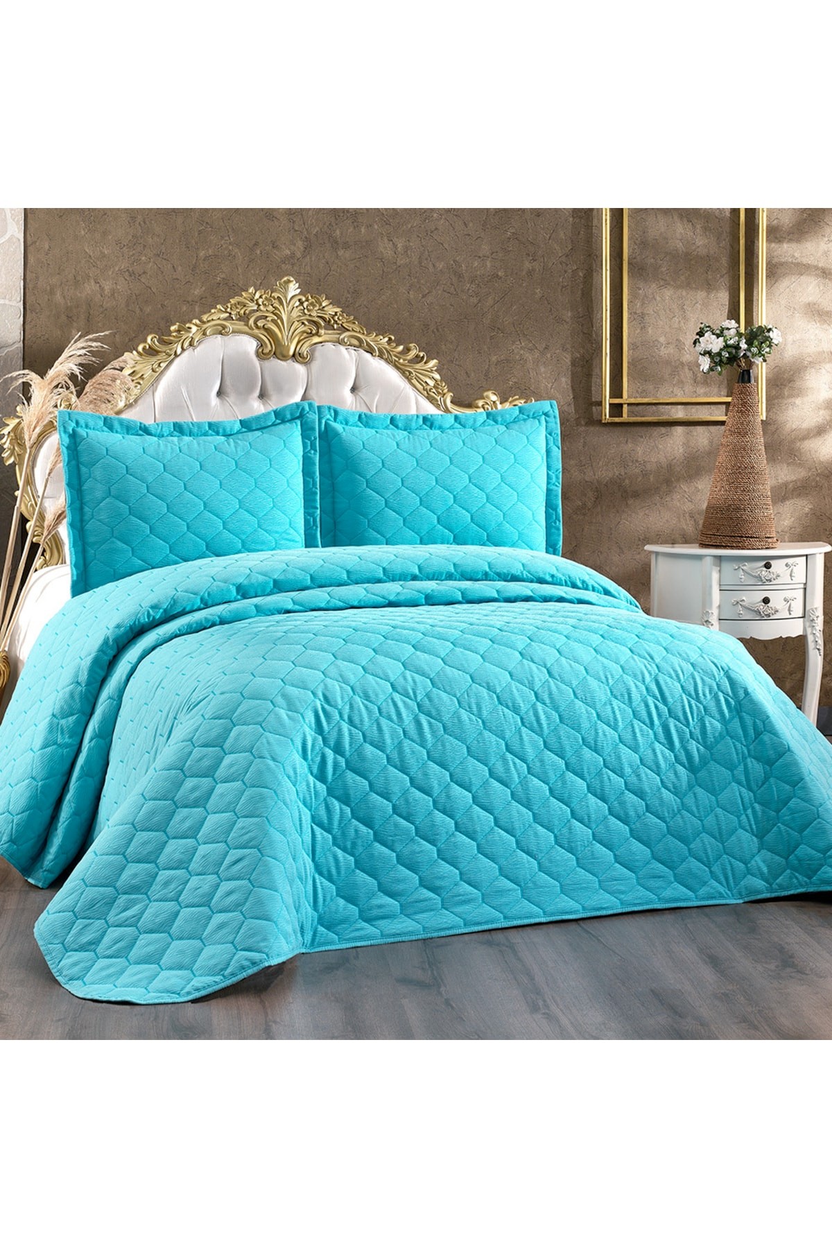 Adel Turquoise Double Bedspread