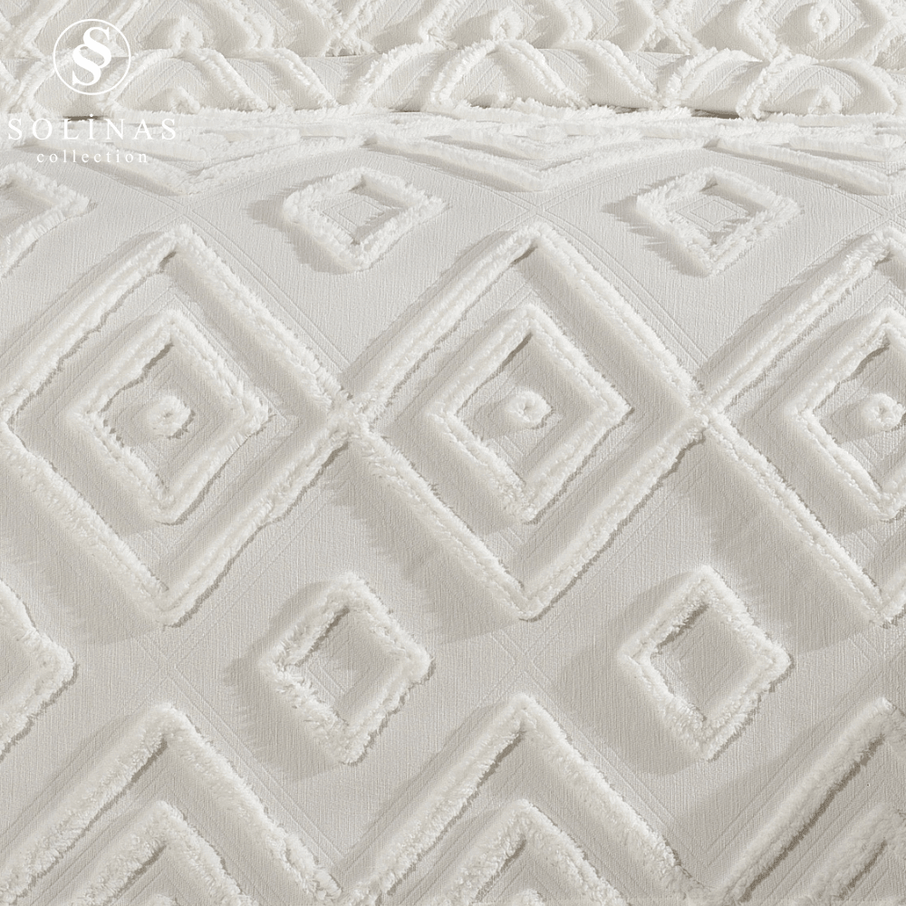 Solinas Collection Larin Krem Çift Kişilik İnce Pike Yatak Örtüsü (250 cm x 260 cm)