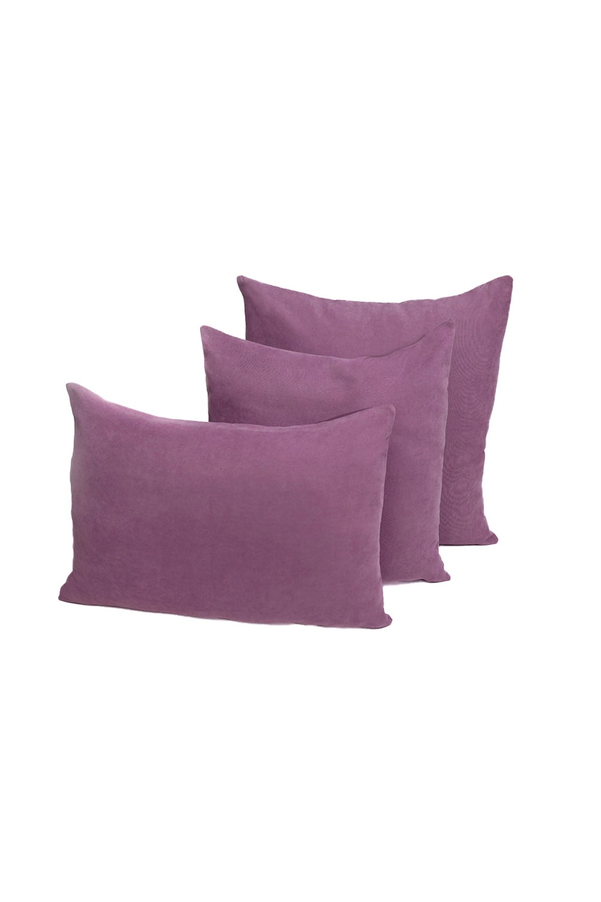 3-Piece Honeycomb Fabric Dahlia Throw Pillow Cover - Lilac