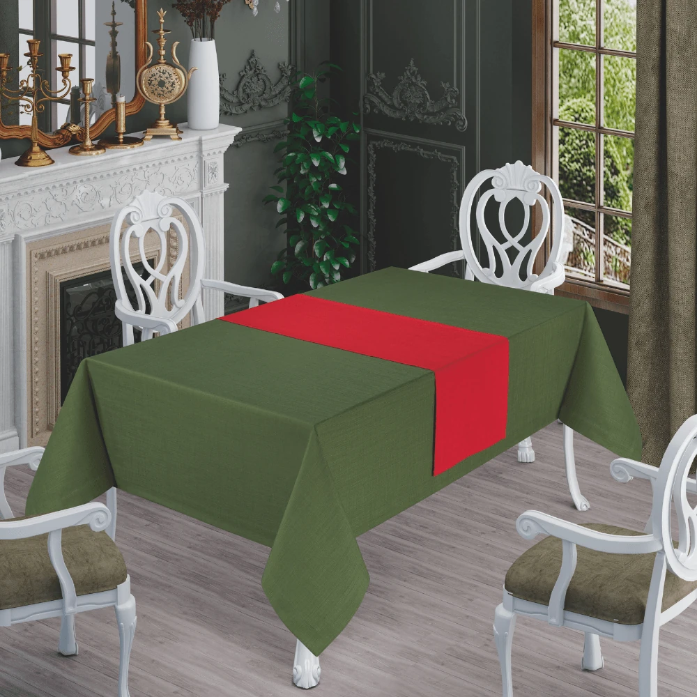 Solinas Collection Mila Gardenya Kumaş Masa Örtüsü ve Runner