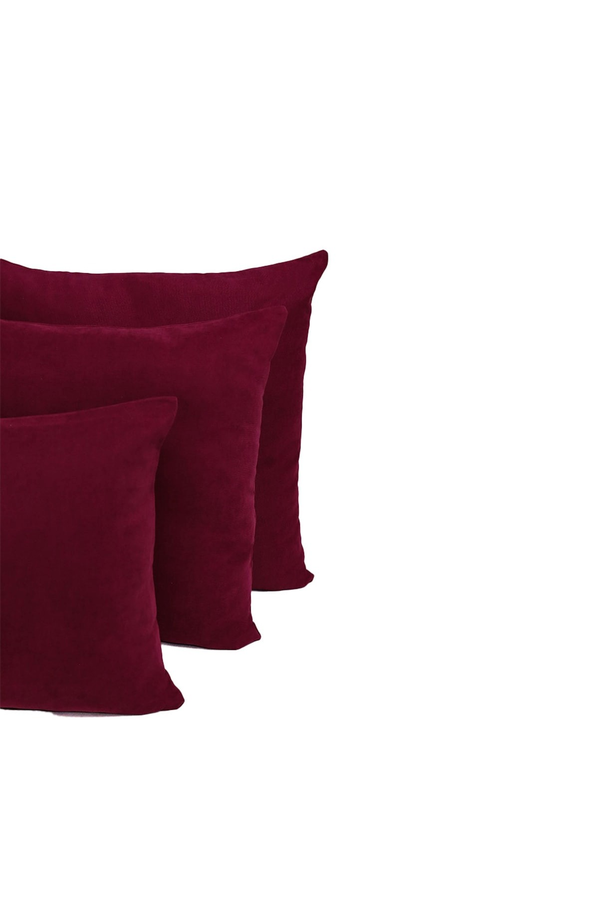 3-Piece Honeycomb Fabric Dahlia Throw Pillow Cover - Plum