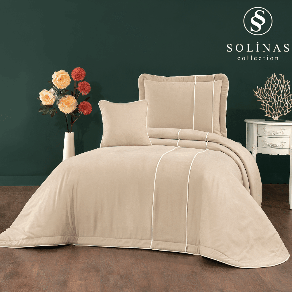 Solinas Collection Lena Vizon Tek Kişilik Elyaf Dolgulu Yatak Örtüsü